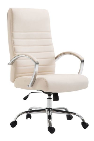 CLP Fauteuil de bureau XL Valais similicuir , Cr&egrave;me