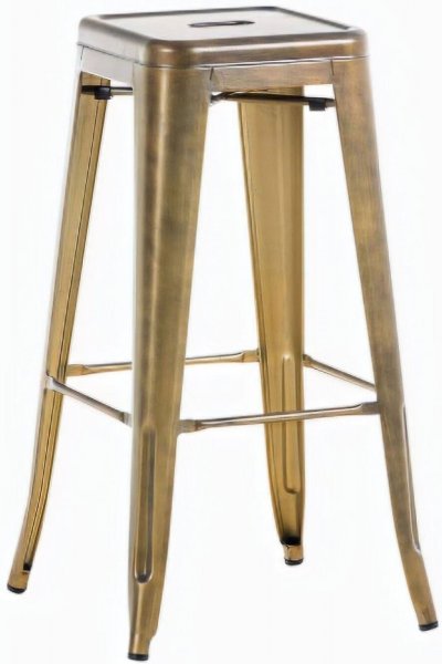CLP Tabouret de bar 100% en m&eacute;tal JOSHUA , Or