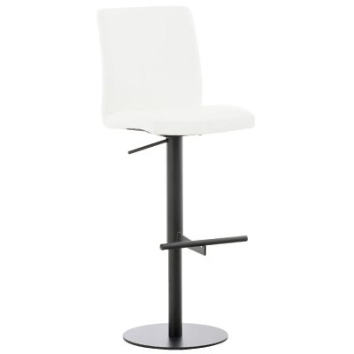 CLP Tabouret de bar Cadiz en similicuir , Noir/Blanc