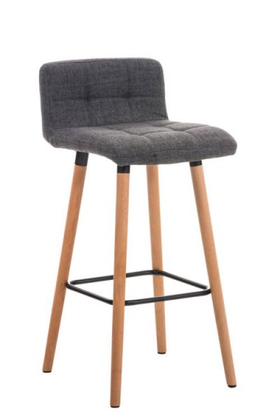 CLP Tabouret de bar Lincoln rev&ecirc;tement tissu , Gris clair