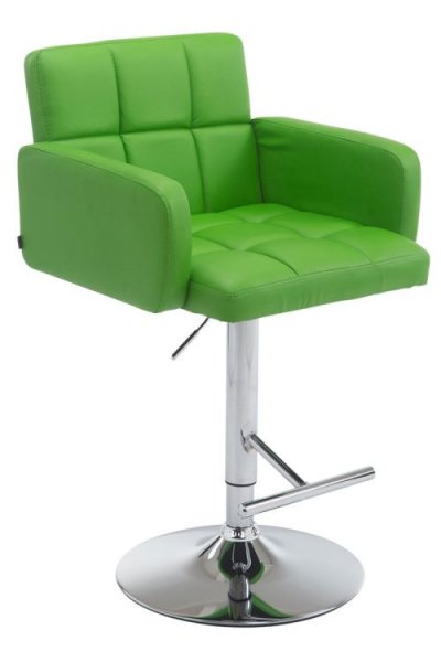 CLP - Tabouret de bar Los Angeles similicuir vert M&eacute;tal chrom&eacute;