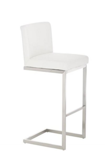 CLP Tabouret de bar Paros en similicuir , Blanc