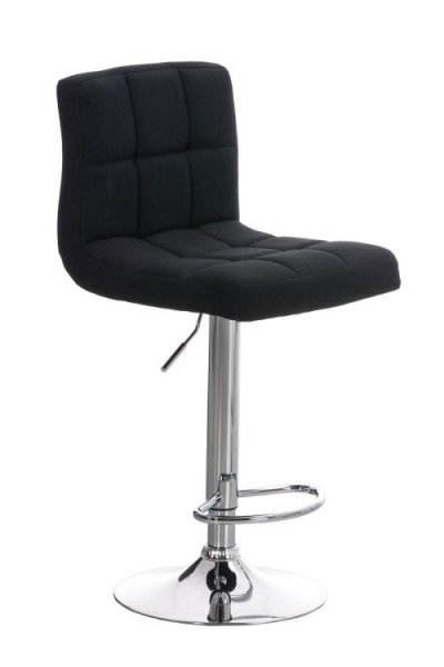 CLP Tabouret de bar Peru rev&ecirc;tement tissu , Noir