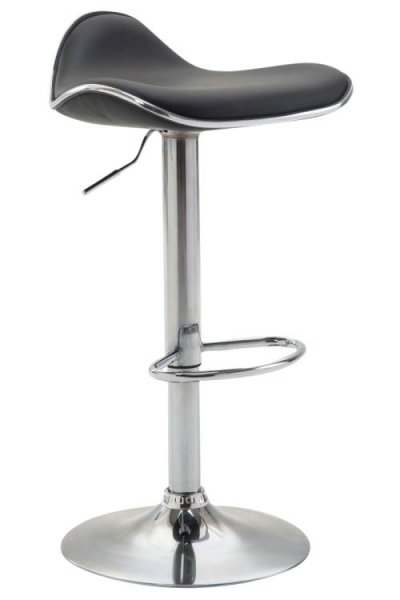 CLP Tabouret de bar Shanghai similicuir avec pied en m&eacute;tal , Noir