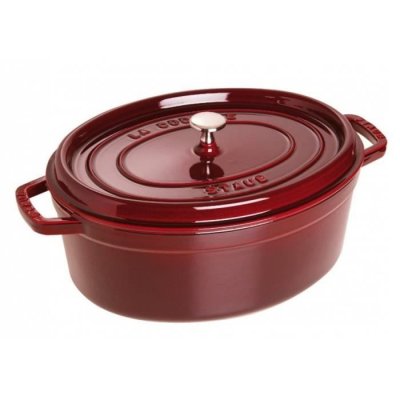 STAUB Cocotte fonte ovale D31 cm grenadine majolique 5,5L Rouge 