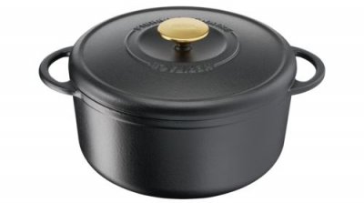 TEFAL Cocotte fonte  d'acier ronde 21 cm Pierre Gagnaire Heritage Noir