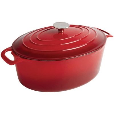 VOGUE Cocotte ovale en fonte rouge 5 l -  - fonte5243oui x295x110mm