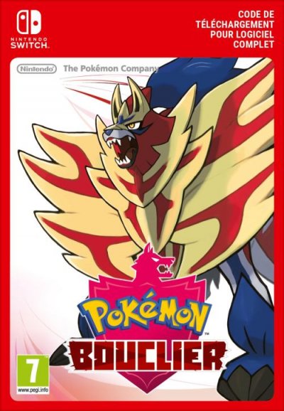 NINTENDO Code de t&eacute;l&eacute;chargement Pok&eacute;mon Bouclier  Switch