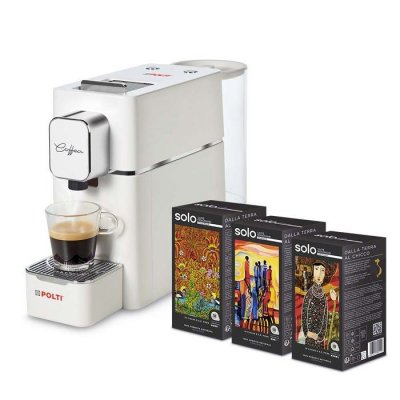 POLTI Coffea S15W - Machine &agrave; expresso avec kit de 54 dosettes E.S.E - Blanc R&eacute;servoir 850ml - PCEU0127 