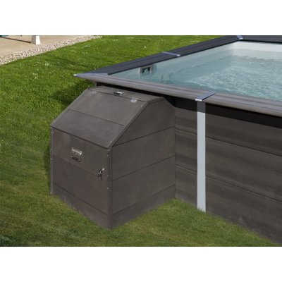 GRE Coffre de filtration piscine composite hauteur 0,96 m - gr&eacute;