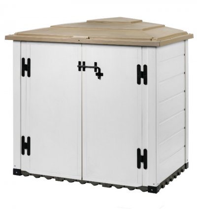 HABRITA Coffre de jardin r&eacute;sine Box evo 100 beige 1000 l