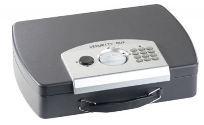 XCASE Coffre-fort de voyage en acier pour documents A4 avec serrure &eacute;lectronique