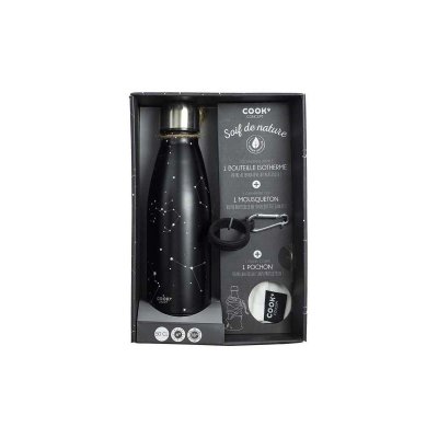 Coffret bouteille isotherme 50 cl avec mousqueton constellation
