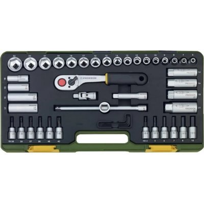 PROXXON Coffret compact avec cliquet &agrave; d&eacute;verrouillage M (3/8) 44 pi&egrave;ces