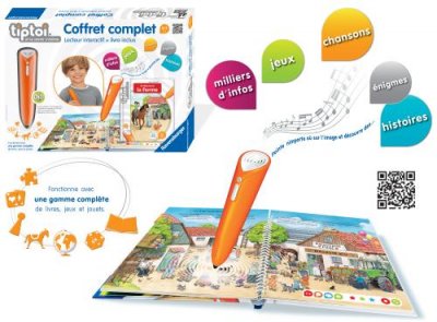 RAVENSBURGER Coffret Complet Lecteur interactif + Livre Tiptoi 