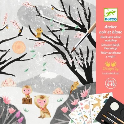 DJECO Coffret cr&eacute;atif Noir et blanc Derni&egrave;res neiges