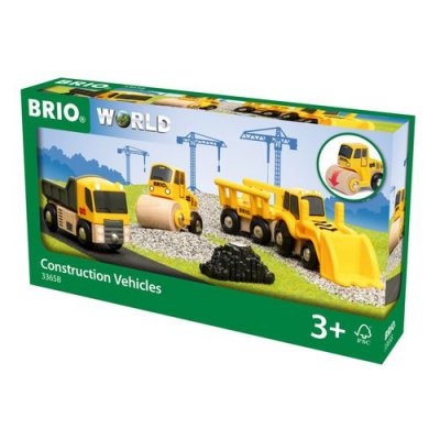 Coffret de 3 engins de chantier Multicolore Brio
