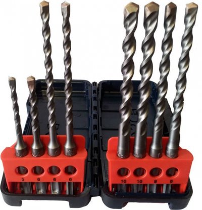 BOSCH Coffret de 8 forets b&eacute;ton sds Plus-3 (Diam&egrave;tre : d 5-6-8-10mm) 