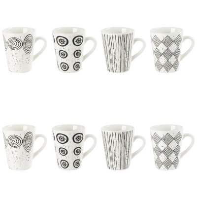 TABLE PASSION Coffret de 8 tasses palawan 9 cl -  - Blanc - Porcelaine