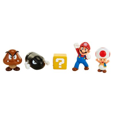 JAKKS PACIFIC Coffret Diorama 5 figurines Mario th&egrave;me classic Nintendo 