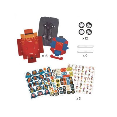  Coffret DIY 3 voitures &agrave; cr&eacute;er Grand prix Djeco