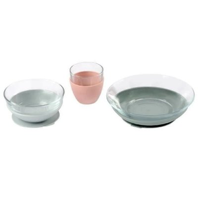 BEABA Coffret repas en verre  X DURALEX vert