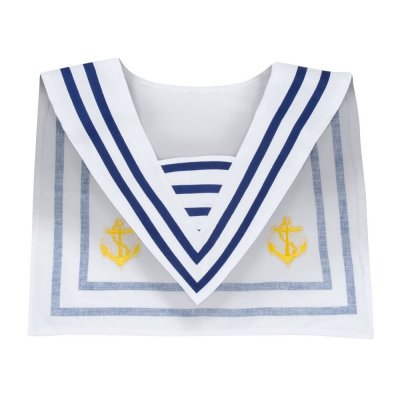 GENERIQUE Col de matelot - Accessoire mixte pour int&eacute;rieur - Bleu et blanc