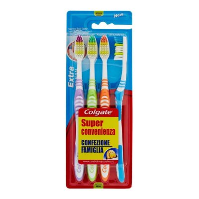COLGATE  Brosse &agrave; Dents Extra Clean 4 Unit&eacute;s 4 Unidades