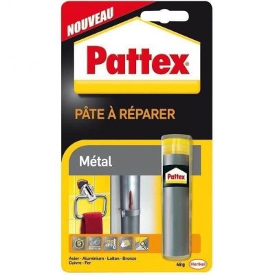 PATTEX Colle P&acirc;te &Eacute;poxy R&eacute;par' M&eacute;tal  - Le Tube De 48g