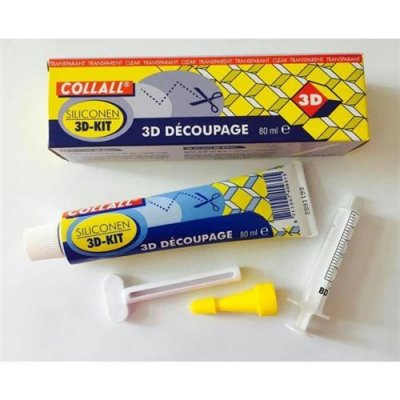 GRAINE CREATIVE Colle silicone et accessoires pour technique 3D - 80 ml