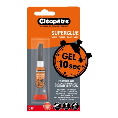  Colle Super Glue Gel Cl&eacute;op&acirc;tre - 3 g - Cl&eacute;op&acirc;tre - couleur variant
