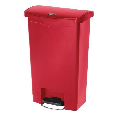 NEWELL RUBBERMAID Collecteur Slim Jim Step On Front Step Plastique 50 L Rouge