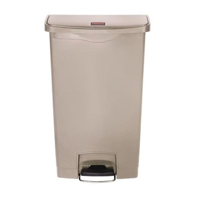 RUBBERMAID Collecteur Slim Jim Step On Front Step Plastique 68 L Beige