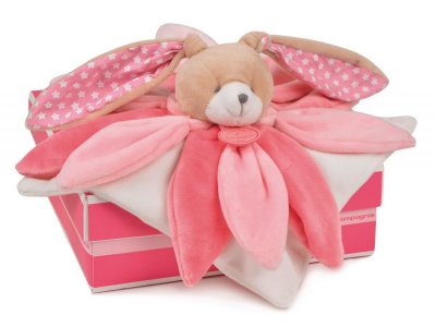 DOUDOU ET COMPAGNIE Collector - doudou - lapin rose - taille 28 cm