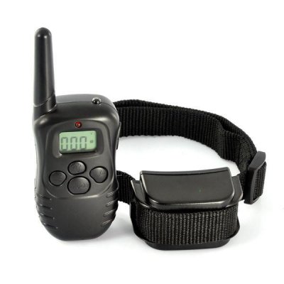 YONIS Collier Dressage Electronique Chien T&eacute;l&eacute;commande Jusqu'A 300 M&egrave;tre R&eacute;glable Noir 