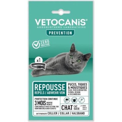 VETOCANIS Collier Pour Chat Insectifuge  - Le Collier
