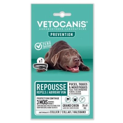 VETOCANIS Collier Pour Chien Grand Antiparasite  - Le Collier