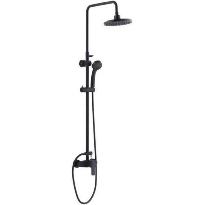 EDOUARD ROUSSEAU Colonne de douche avec robinet mitigeur m&eacute;canique shenti noir