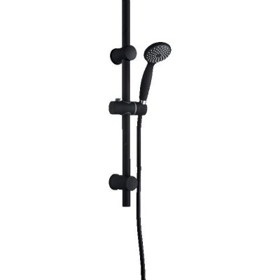ESSEBAGNO Color ensemble et barre de douche 3 pi&egrave;ces  noir