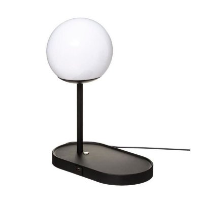 ATMOSPHERA Colors lampe de bureau, chargeur usb, noir