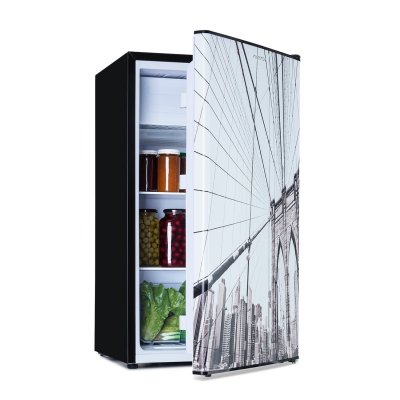 KLARSTEIN Combin&eacute; R&eacute;frig&eacute;rateur-cong&eacute;lateur  CoolArt 79L compartiment cong&eacute;lateur 9l porte 