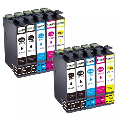 COMETE CONSOMMABLE COMETE - 16XL - 10 Cartouches d'encre Compatibles Epson 16 XL - Marque fran&ccedil;aise