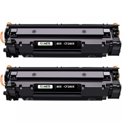 COMETE CONSOMMABLE COMETE - 80X - 2 Toners compatibles avec 80X CF280X - Noir - Marque fran&ccedil;aise
