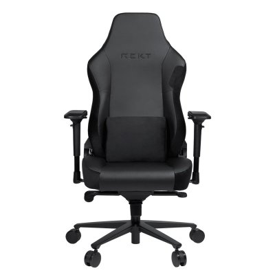 REKT Comfort R Chaise Gaming Noir + Simili Cuir/Mat&eacute;riaux Haute Qualit&eacute;