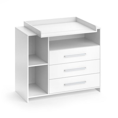 VICCO Commode &Agrave; Langer 113x100cm Avec Tiroirs, Blanc