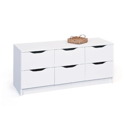 Commode &agrave; six tiroirs, coloris blanc, 50 x 40 x 120 cm 8052773328234