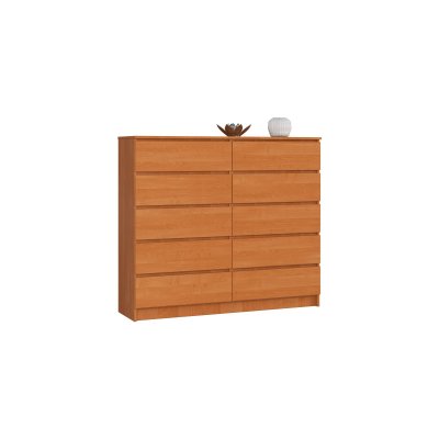 Commode akord k140 aulne 138 cm 10 tiroirs fa&ccedil;ade aulne 138x40x121 cm