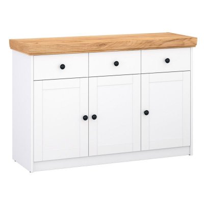 Commode en bois - 3 portes blanche 2227 