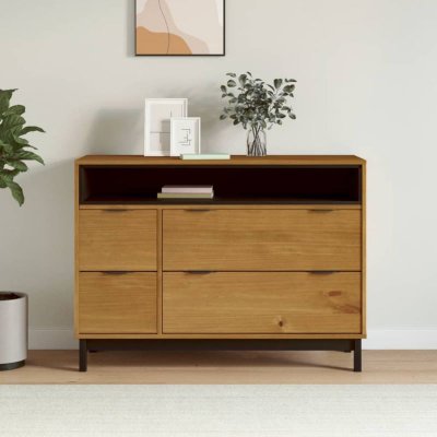 Commode FLAM 110x40x80 cm bois de pin massif376071 