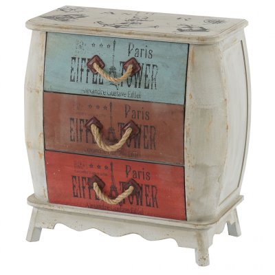 Commode leiria armoire table d'appoint, vintage, shabby chic, 74x70x36cm